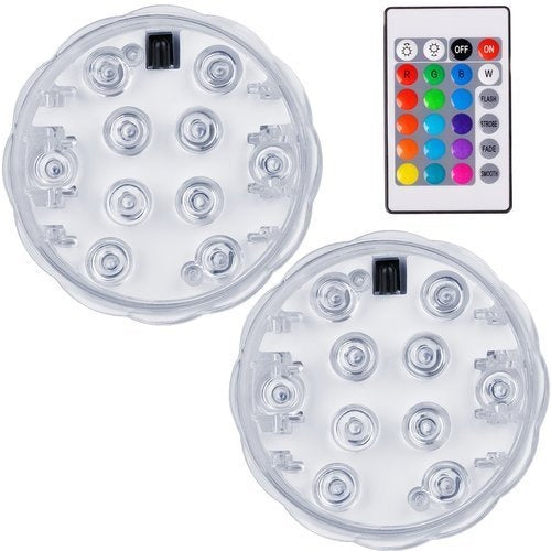 Onderwater LED spots - RGB - 10 LEDs - Set van 2 Onderwater LED spots - RGB - 10 LEDs - Set van 2